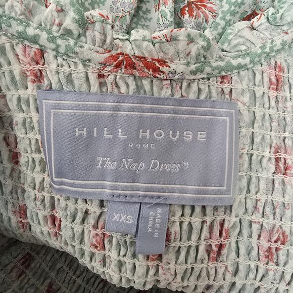 Hill House Size XXS Louisa Nap Dress Smocked Trailing Vines Puff Short Sleeve - Picture 9 of 10